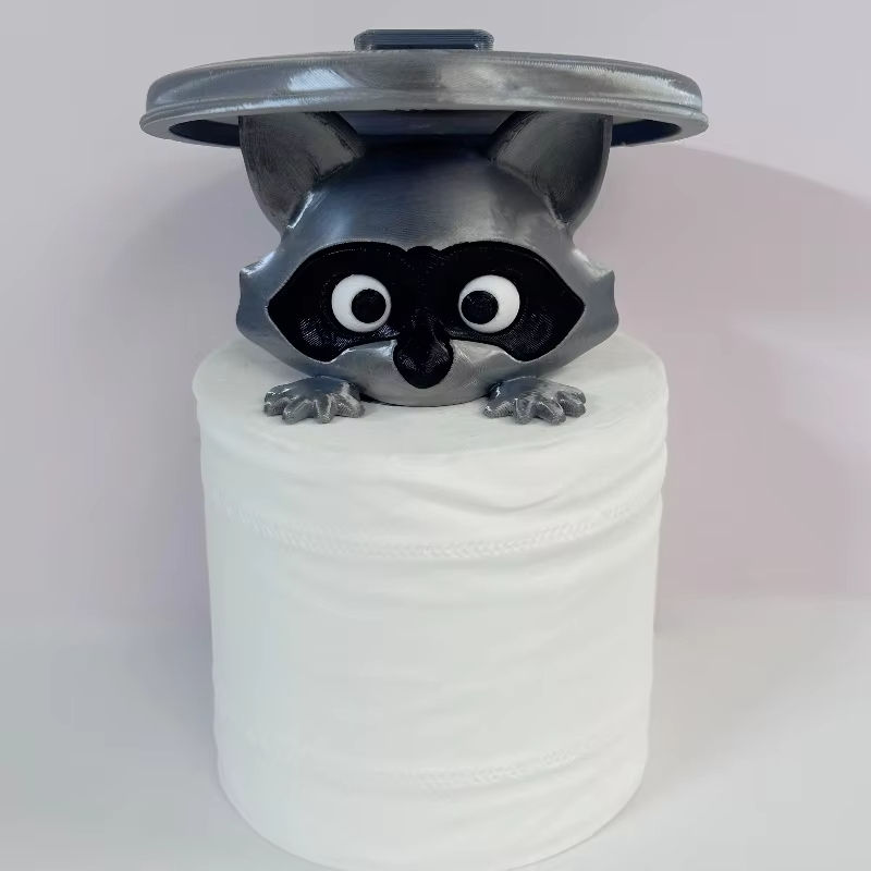 Home Bathroom Decor Ideas - Cute Raccoon Toilet Paper Holder Playful