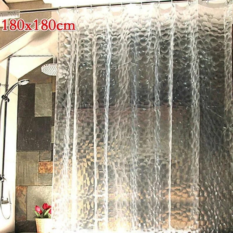 Shower Curtain Liner - 1PCS 180x180cm 3D Bathroom Bath Shower