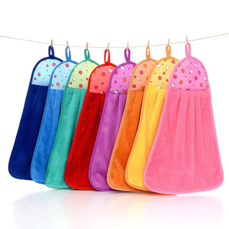 Home Bathroom Towels - Super Absorbent Hanging Hand Towel Soft