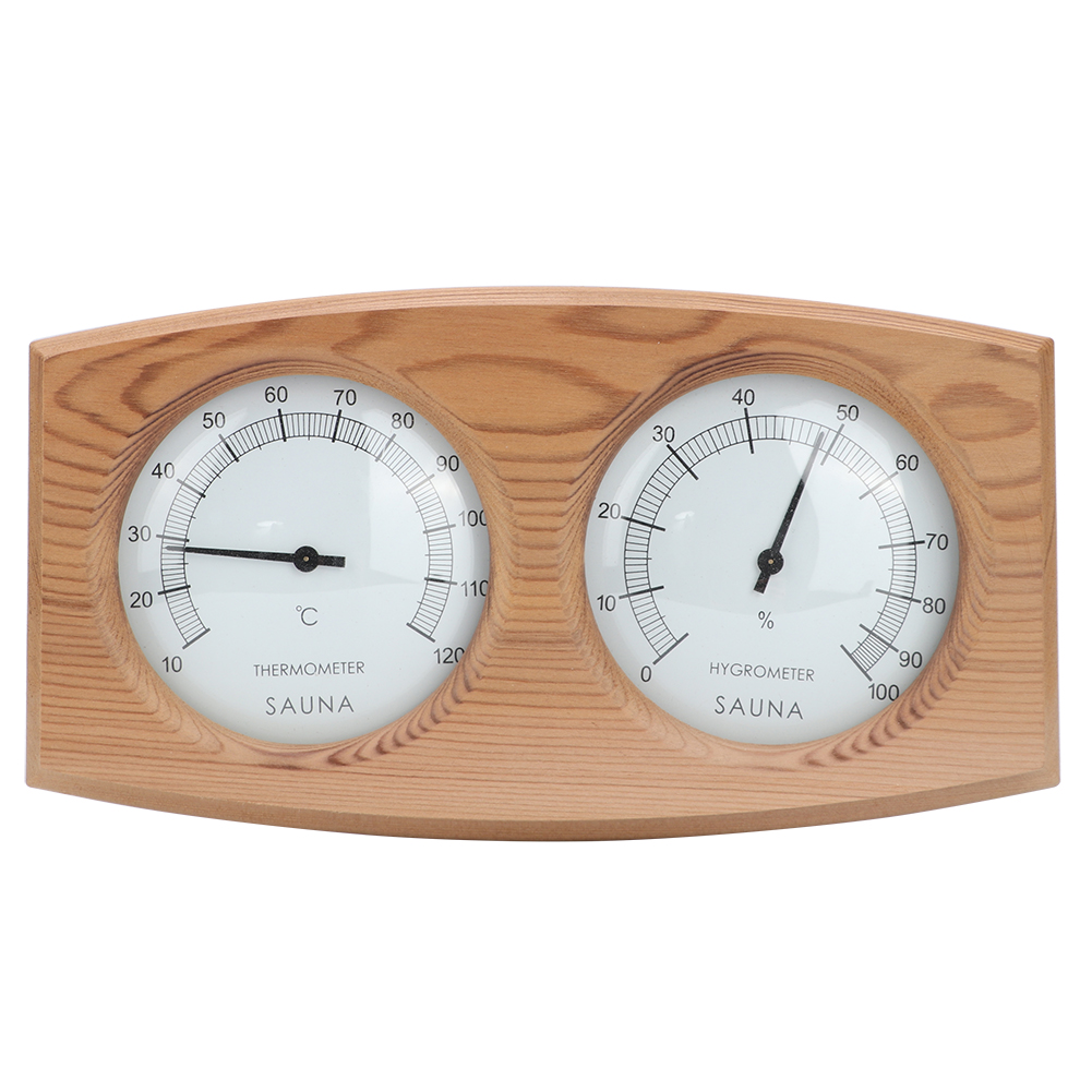 Home Bathroom Sauna - 2-In-1 Wood Thermo-Hygrometer Thermometer Hygrometer Sauna