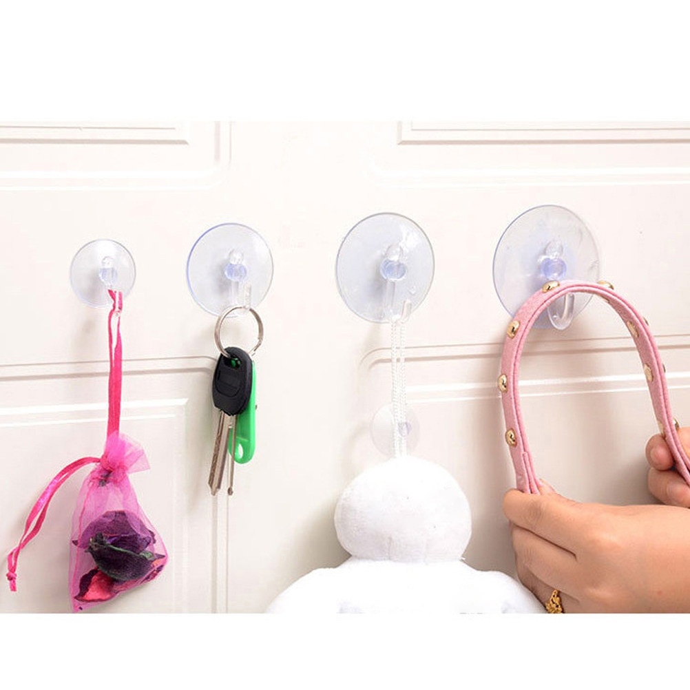 Home Bathroom Towels - 24Pcs Suction Cup Hooks Strong Powerful