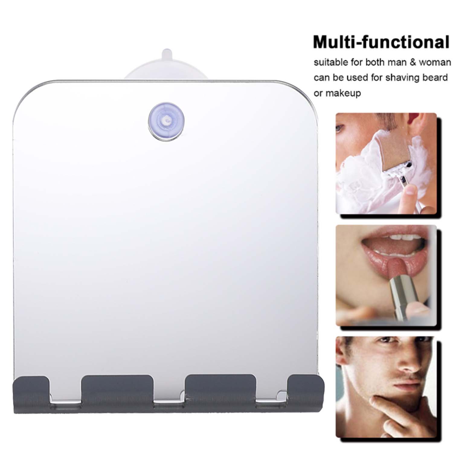 Shaving Mirror Suction - Unbreakable Fog Free Travel Mirror Bathing