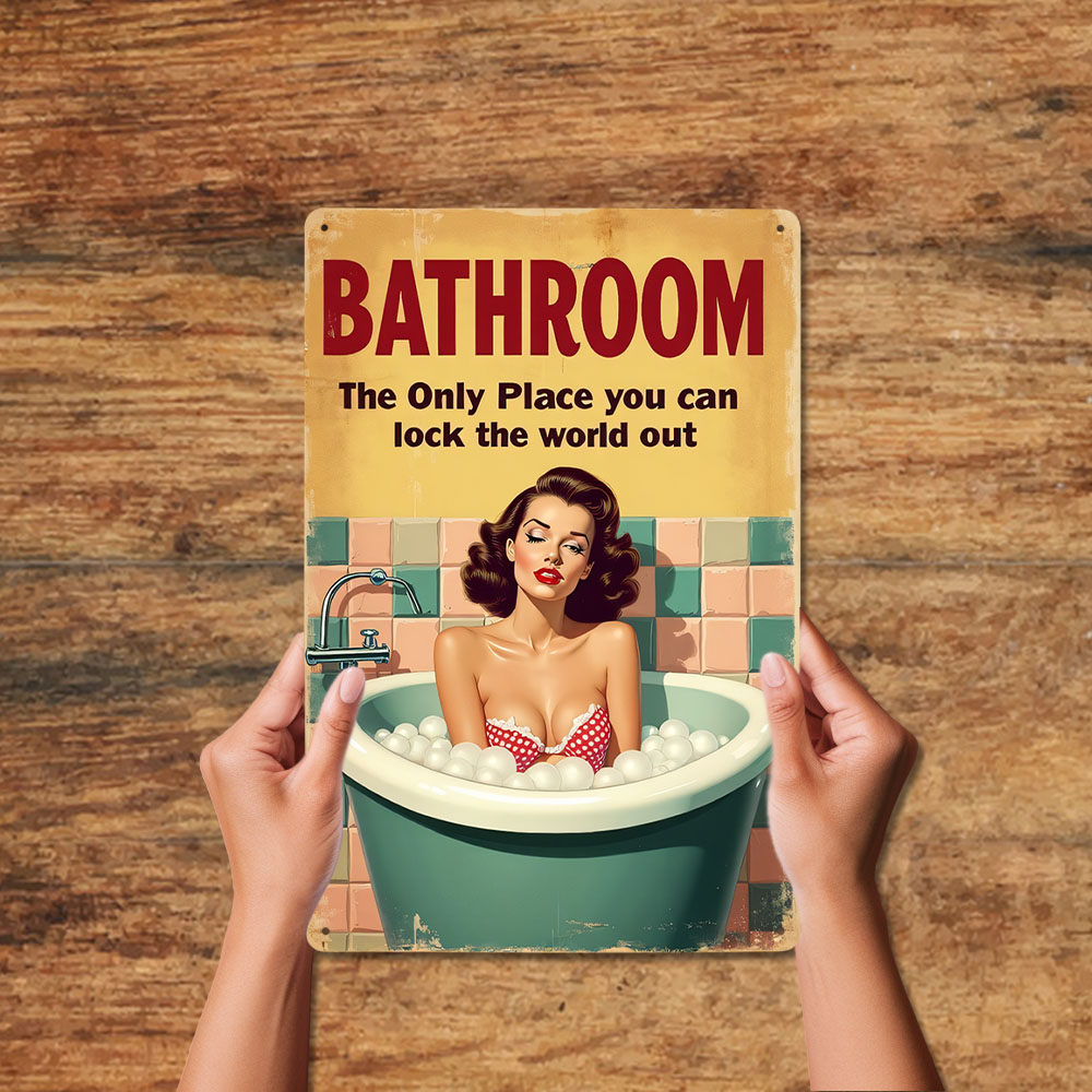 Funny Bathroom Rules Vintage M - Home Bathroom Decor Ideas 评论和价格