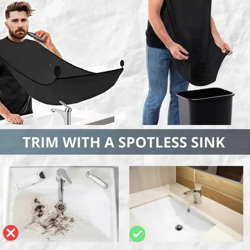 1-4PCS Male Shaving Aprons Cre - Shaving Mirror Suction 评论和价格