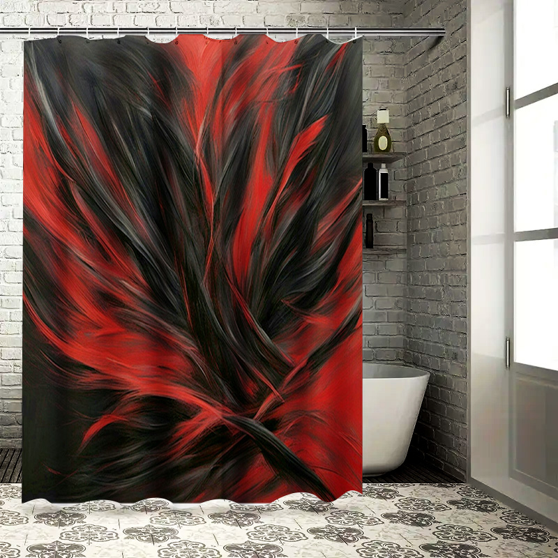 Red and Black Abstract Print S - Home Bathroom Decor Ideas 评论和价格