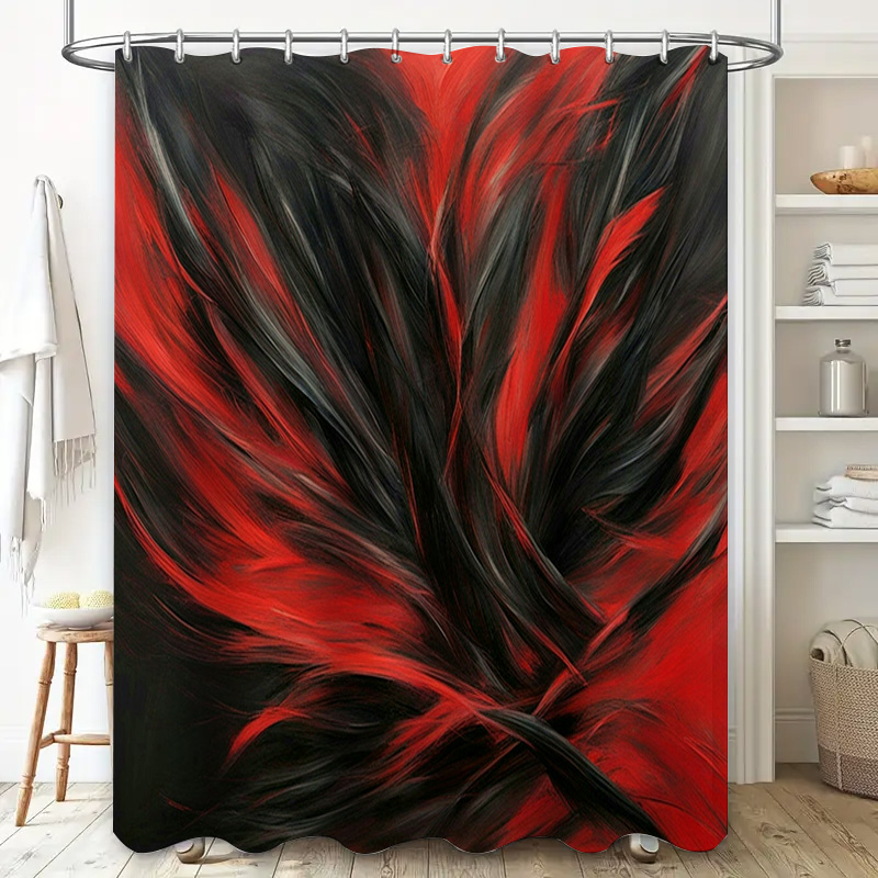 Red and Black Abstract Print S - Home Bathroom Decor Ideas 评论和价格