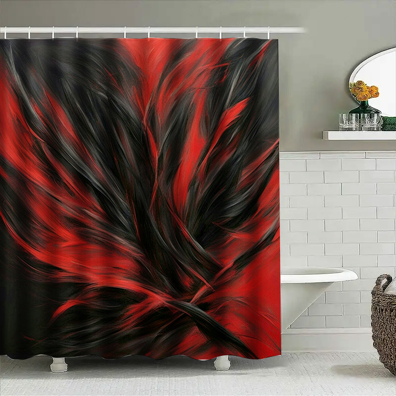 Red and Black Abstract Print S - Home Bathroom Decor Ideas 评论和价格