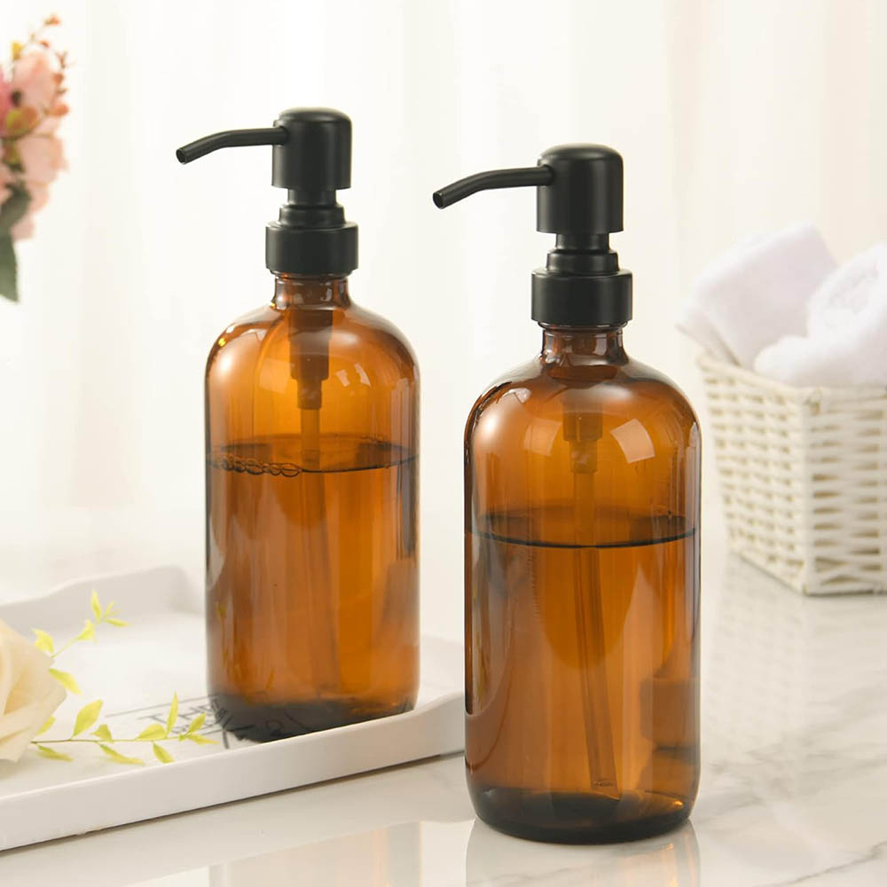Amber Glass Soap Dispenser wit - Glass Soap Dish 评论和价格