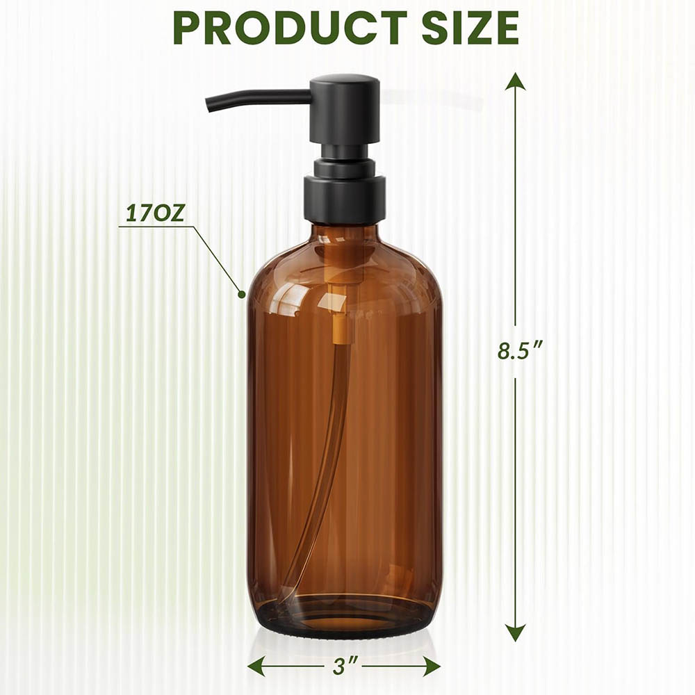 Amber Glass Soap Dispenser wit - Glass Soap Dish 评论和价格
