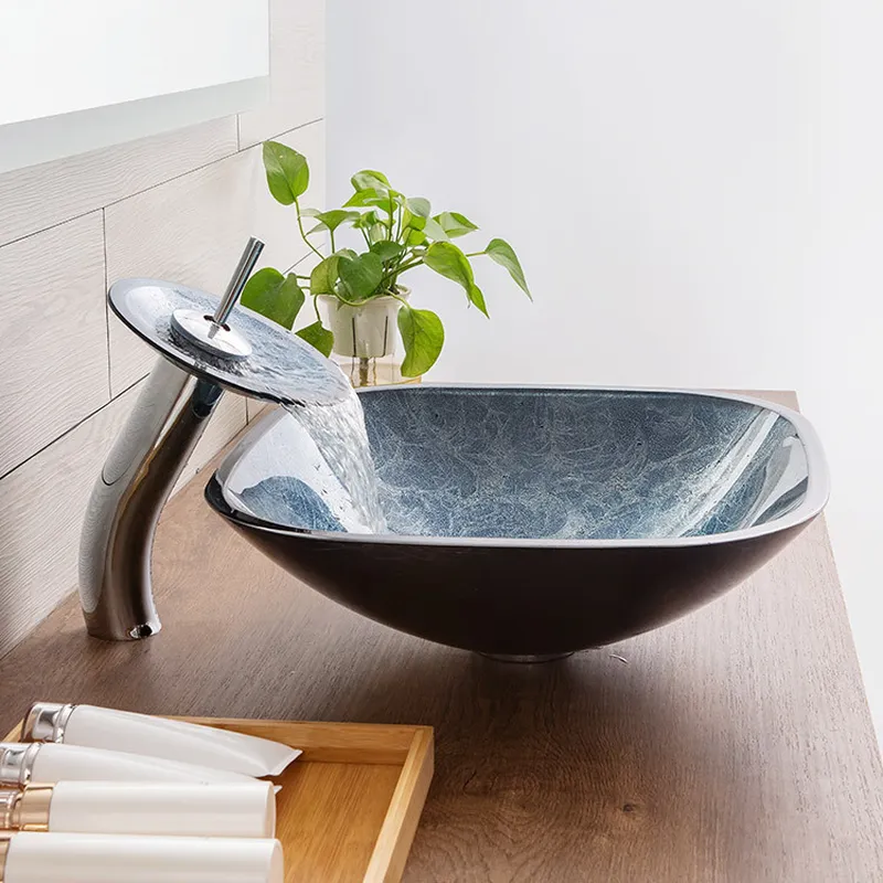 Modern Tempered Glass Wash Bas - Home Bathroom Ware 评论和价格