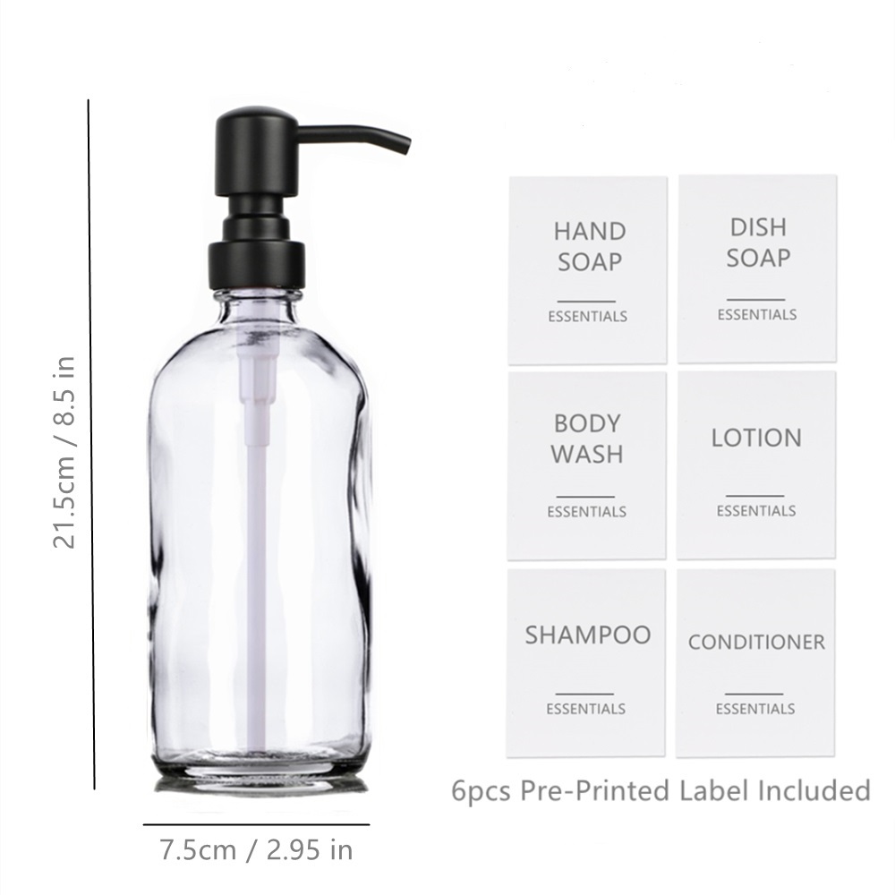 Clear Glass Soap Dispenser, Ba - Glass Soap Dish 评论和价格
