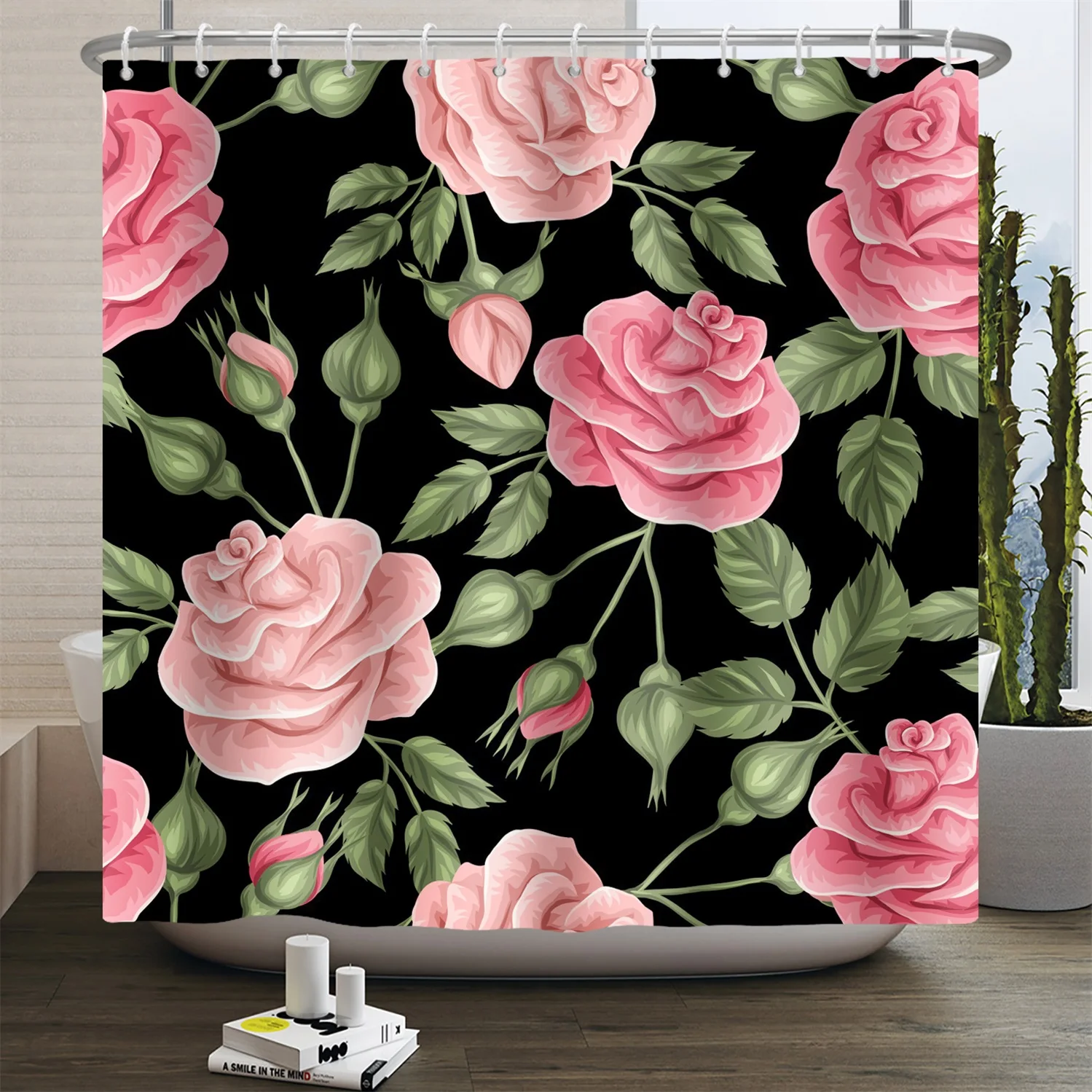 Watercolor Eucalyptus Leaf Sho - Shower Curtain Liner 评论和价格