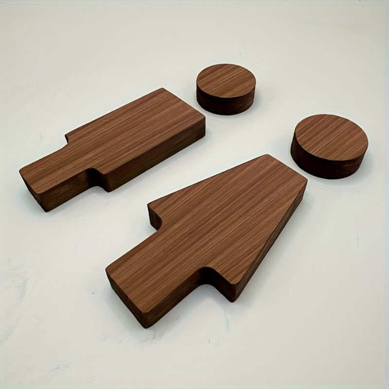 2PCS Wooden Bathroom Sign for  - Home Creation Bathroom 评论和价格