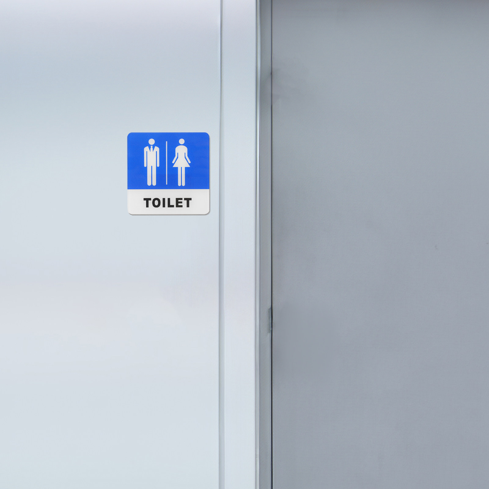 Unisex Toilet Door Sign Thick  - Home Bathroom Sign 评论和价格