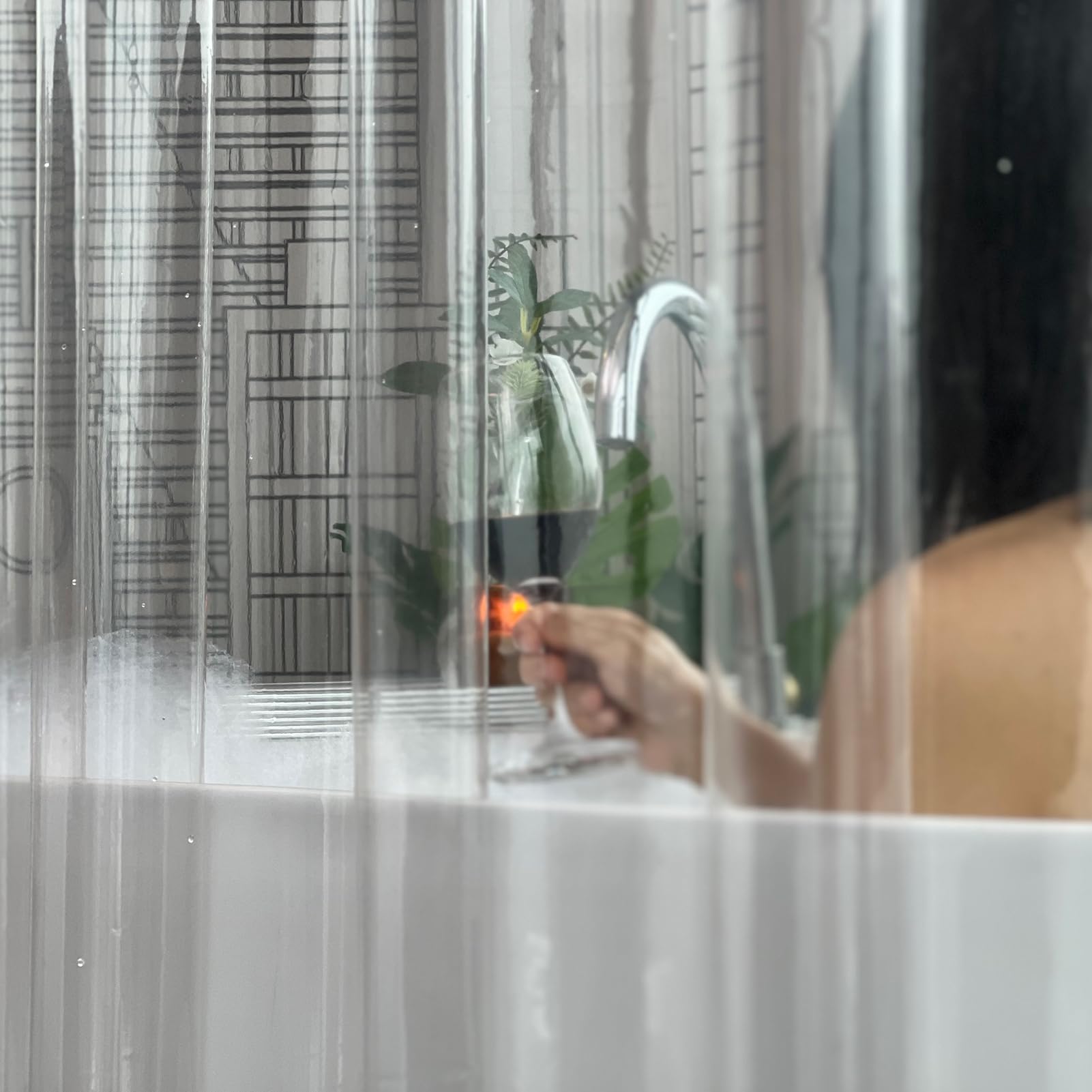 Clear Plastic Shower Curtains  - Shower Curtain Liner 评论和价格