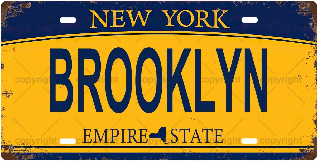 BROOKLYN Vintage Metal Tin Sig - Home Bathroom Sign 评论和价格