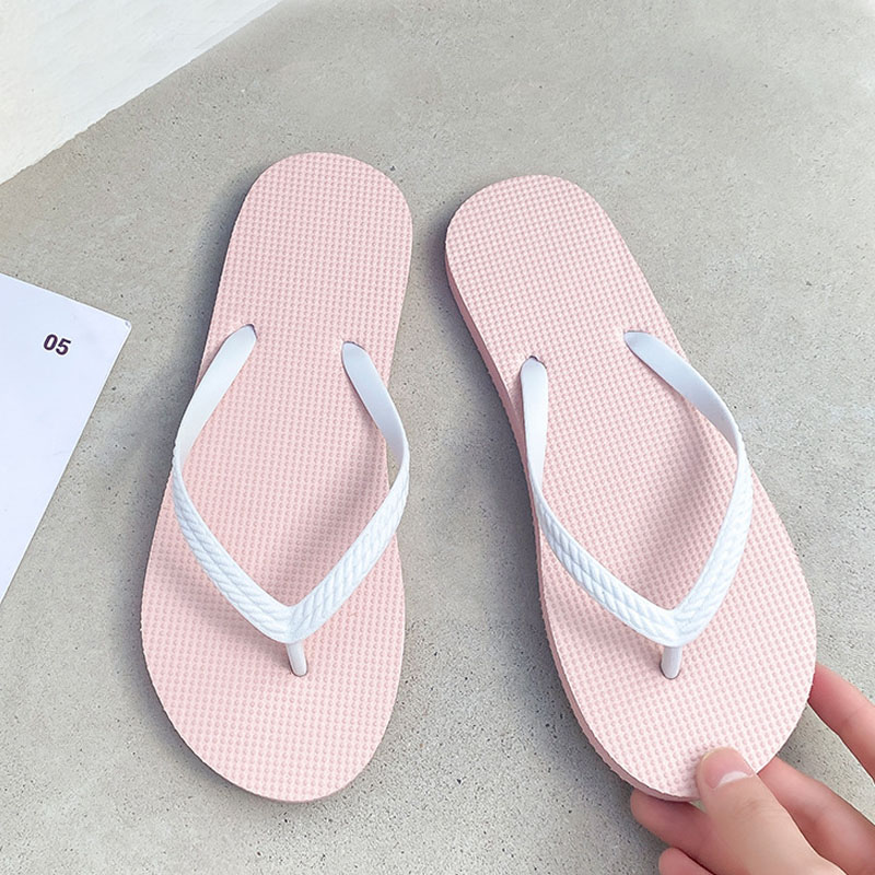 Women Flat Flip-flops Slippers - Home Outside Bathroom 评论和价格