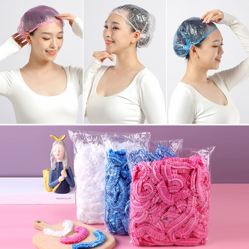50Pcs Disposable Shower Cap Co - Home Bathroom Sauna 评论和价格