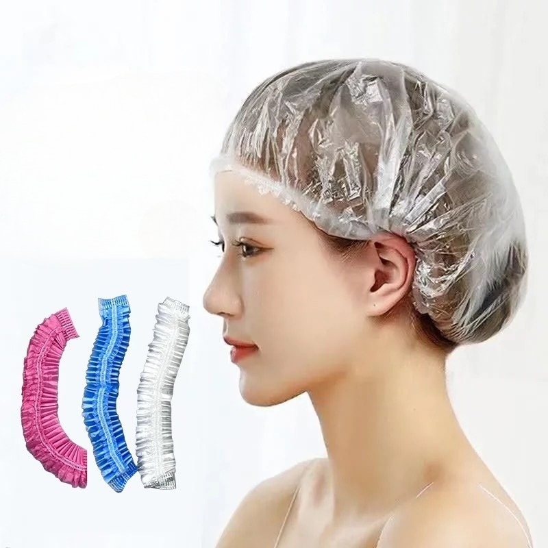 50Pcs Disposable Shower Cap Co - Home Bathroom Sauna 评论和价格