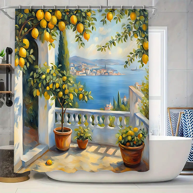 Mediterranean Lemon Garden Sho - Home Bathroom Decor Ideas 评论和价格