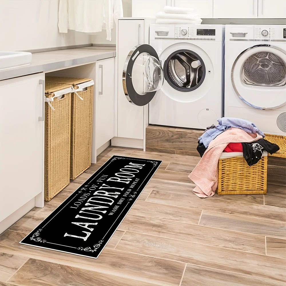 Laundry Room Rug Runner Non Sl - Tiny Home Bathroom Kit 评论和价格