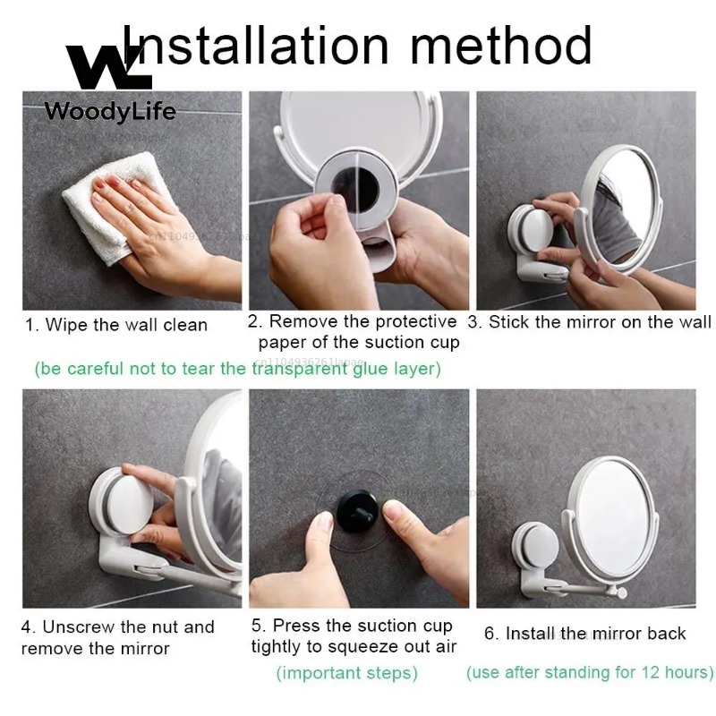 Rotating Plastic Folding Vacuu - Shaving Mirror Suction 评论和价格