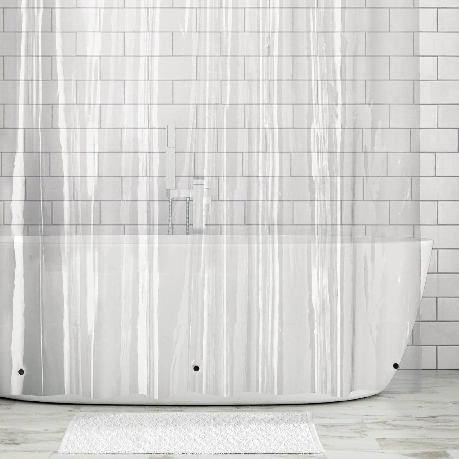 1pc Clear Shower Curtain Liner - Shower Curtain Liner 评论和价格