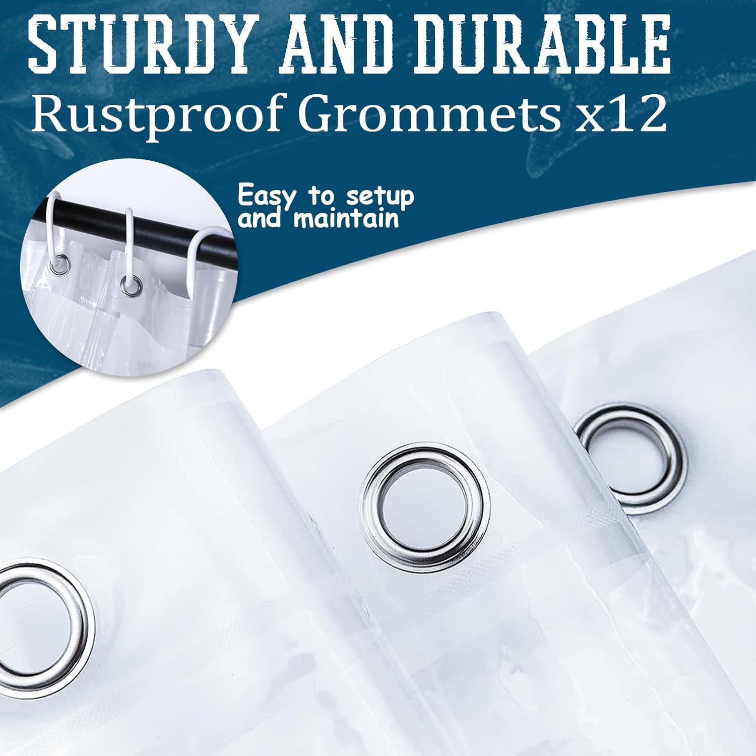 1pc Clear Shower Curtain Liner - Shower Curtain Liner 评论和价格