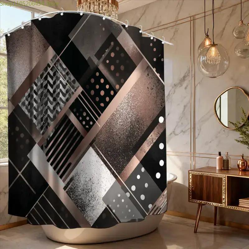 Modern Geometric Abstract Show - Home Bathroom Decor Ideas 评论和价格
