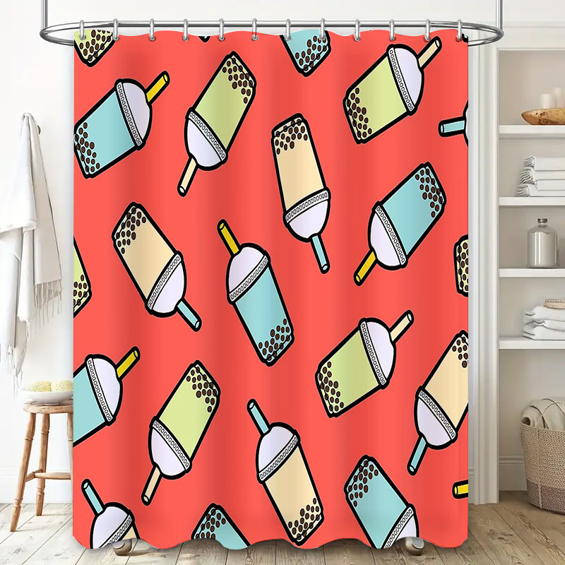 Unique Bubble Tea Shower Curta - Home Bathroom Decor Ideas 评论和价格
