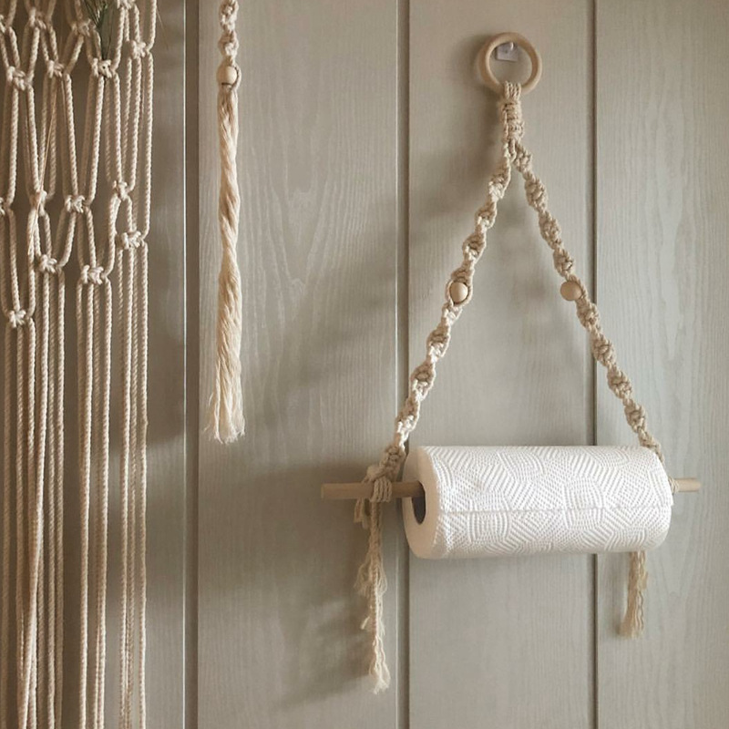 Macrame Paper Towel Holder Mac - Tiny Home Bathroom Kit 评论和价格