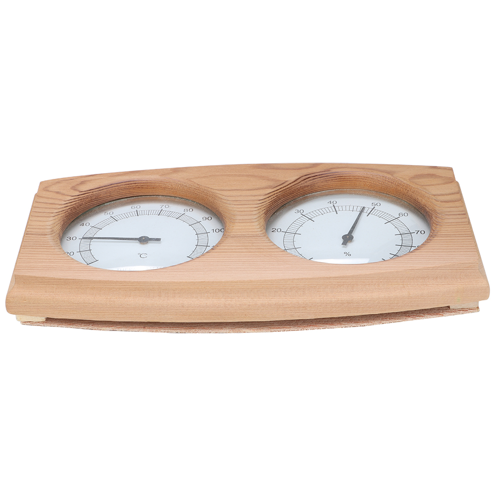 2-In-1 Wood Thermo-Hygrometer  - Home Bathroom Sauna 评论和价格