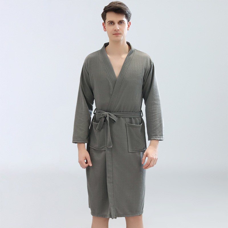 Men's Waffle Bathrobes Sauna C - Home Bathroom Sauna 评论和价格