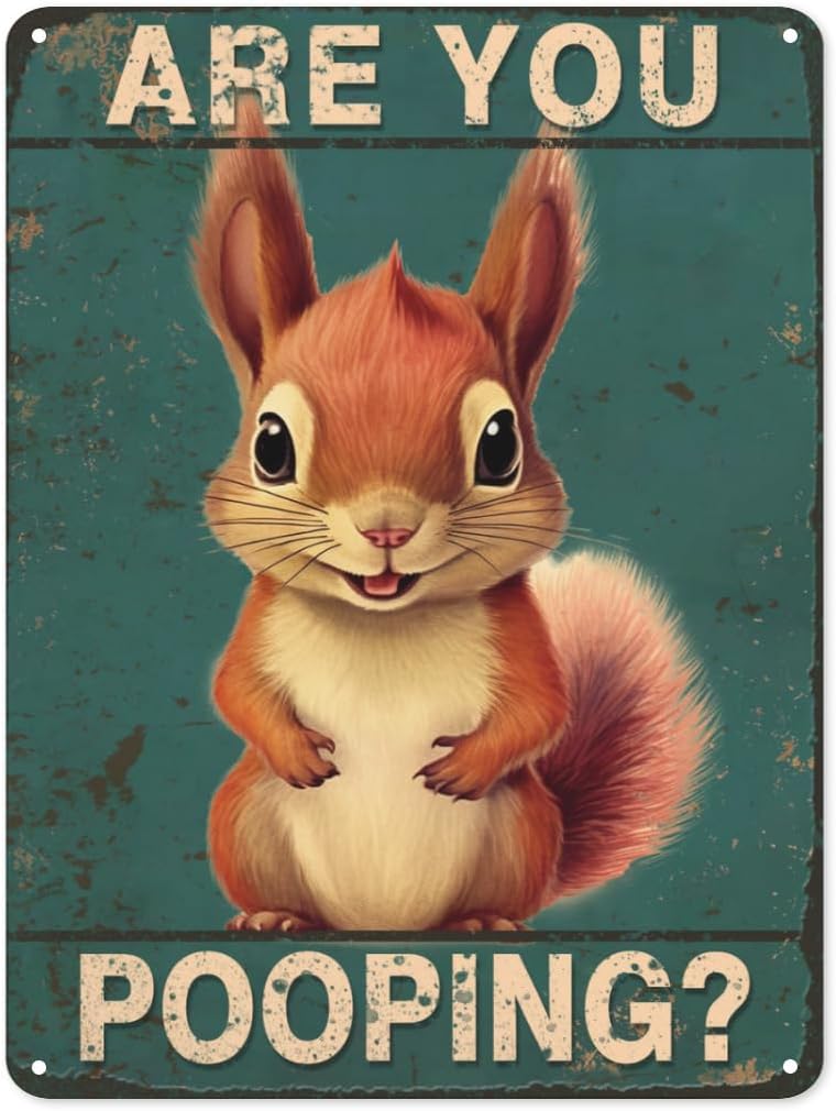 Are You Pooping squirrel Bathr - Home Bathroom Sign 评论和价格