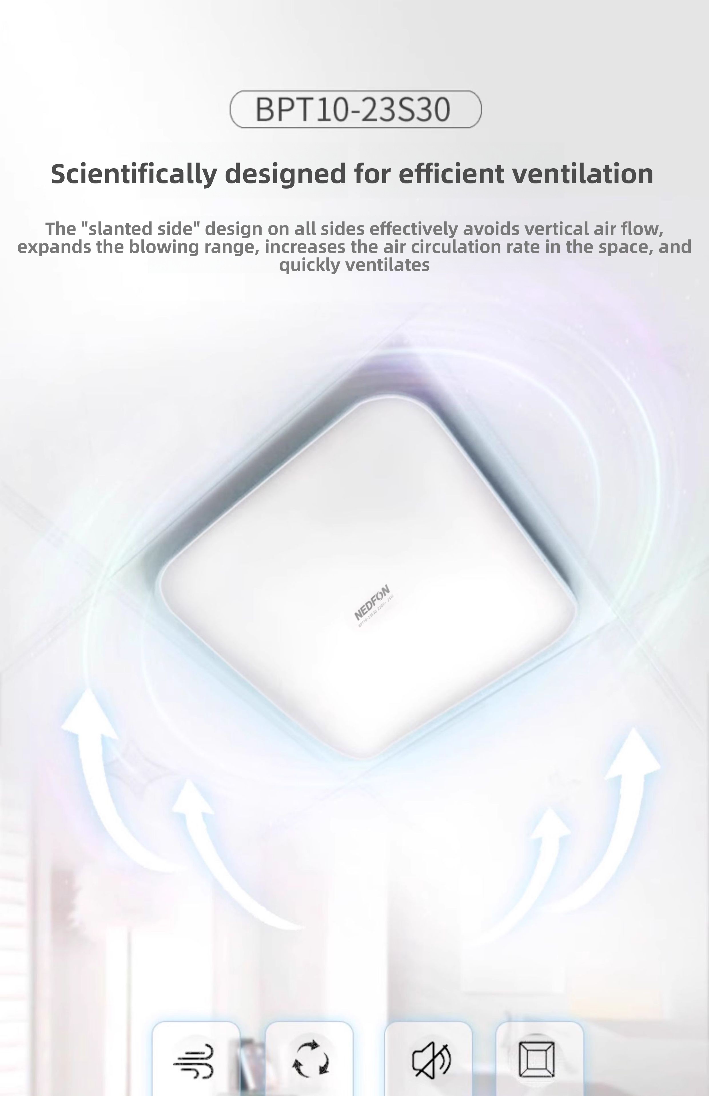 Ultra-thin and powerful integr - Home Bathroom Fan 评论和价格
