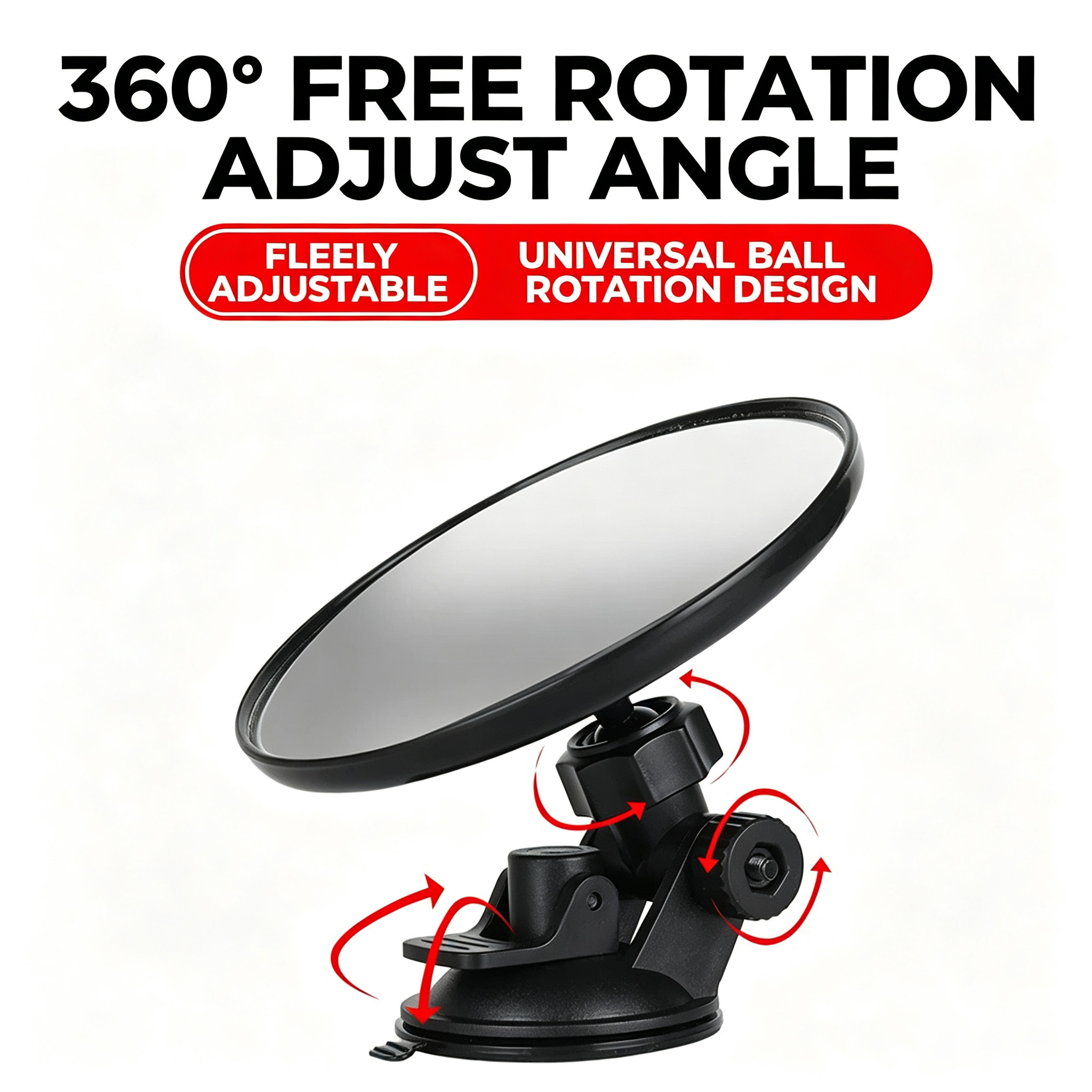 360 Degree Rotatable HD Blind  - Shaving Mirror Suction 评论和价格