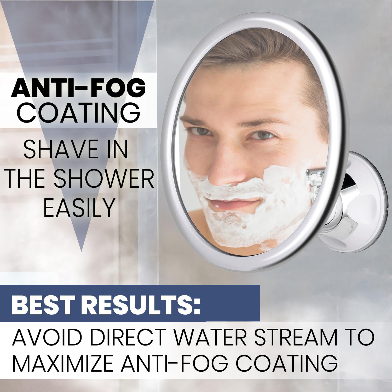 Fogless Makeup Bath Mirror Wit - Shaving Mirror Suction 评论和价格