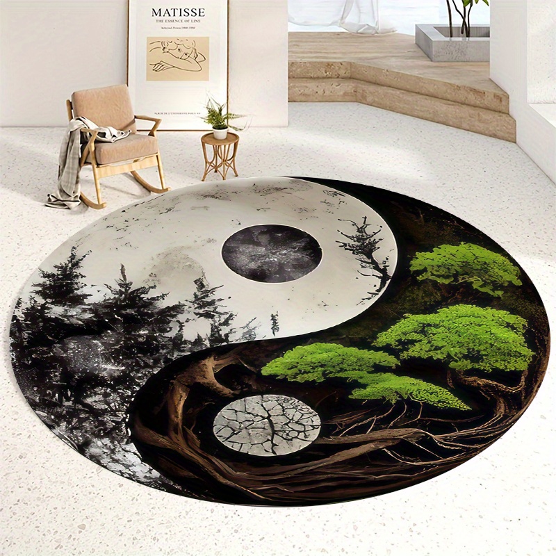 1pc Taiji-Style Night Scene Ro - Home Bathroom Scene 评论和价格