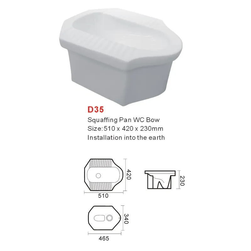 Ceramic Squat Toilet with Seat - Home Bathroom Ware 评论和价格