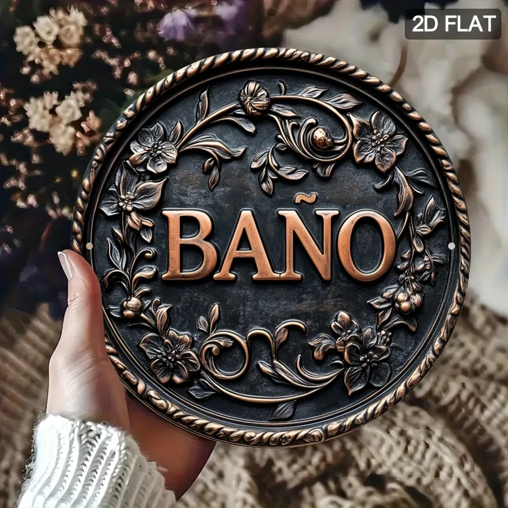 1pc 7.8x7.8 Inch 2D Flat Conte - Home Bathroom Sign 评论和价格
