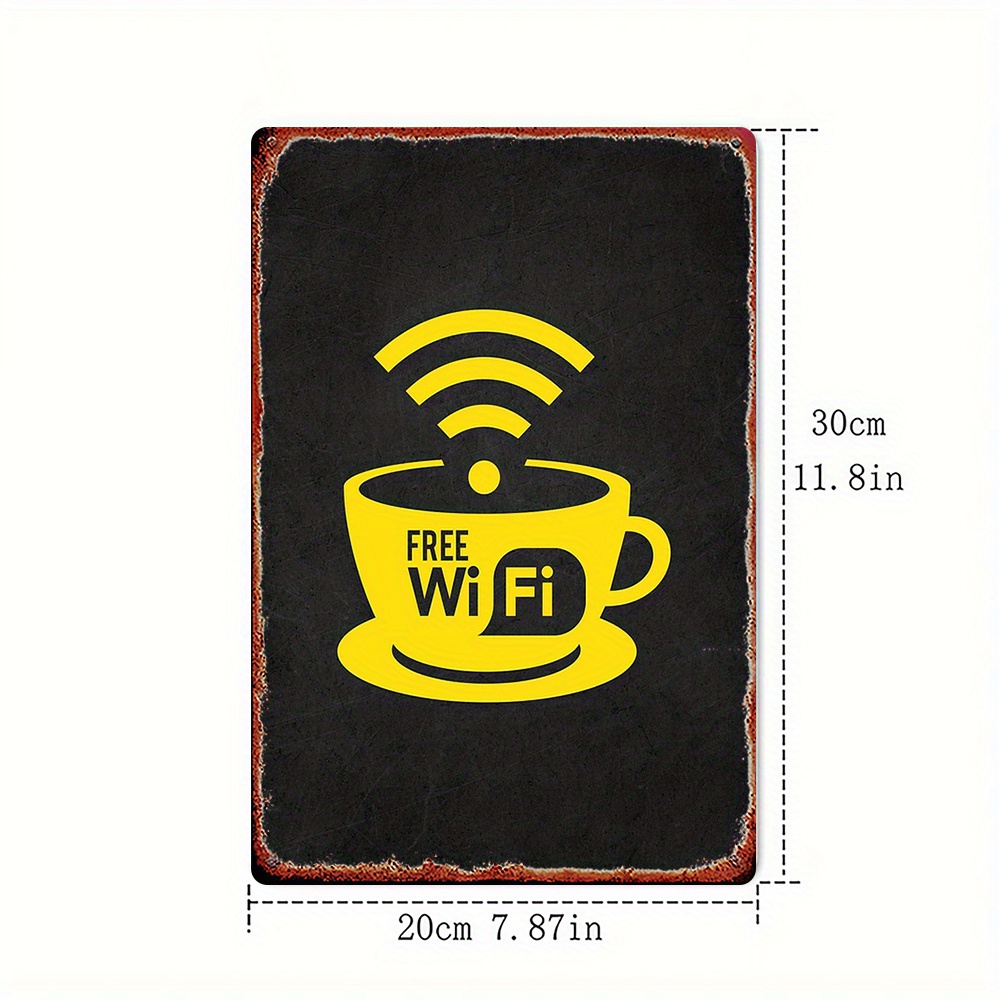 2D Vintage Metal Sign, WiFi Zo - Home Bathroom Decor Ideas 评论和价格