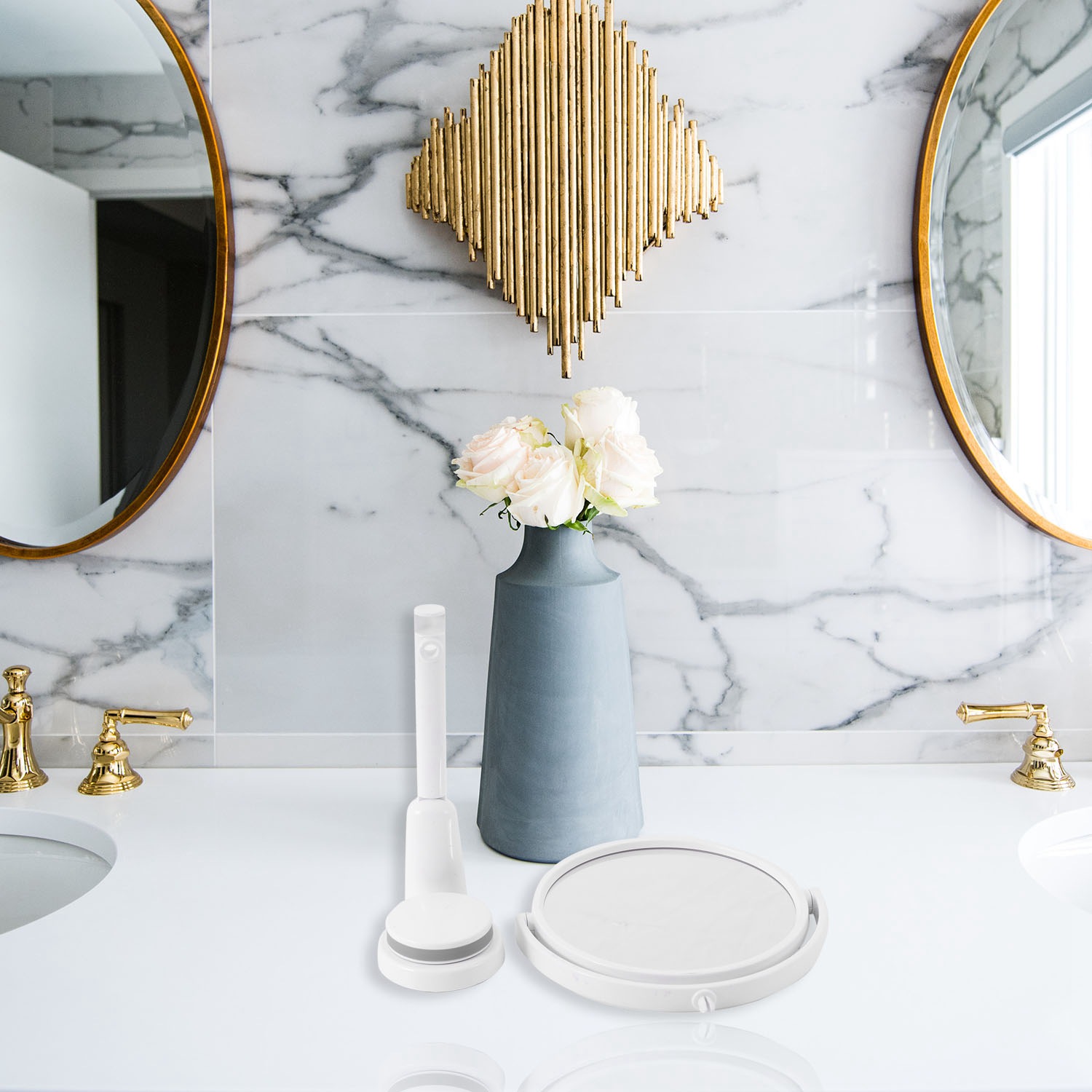 A76I-Modern Drill-Free Bathroo - Shaving Mirror Suction 评论和价格