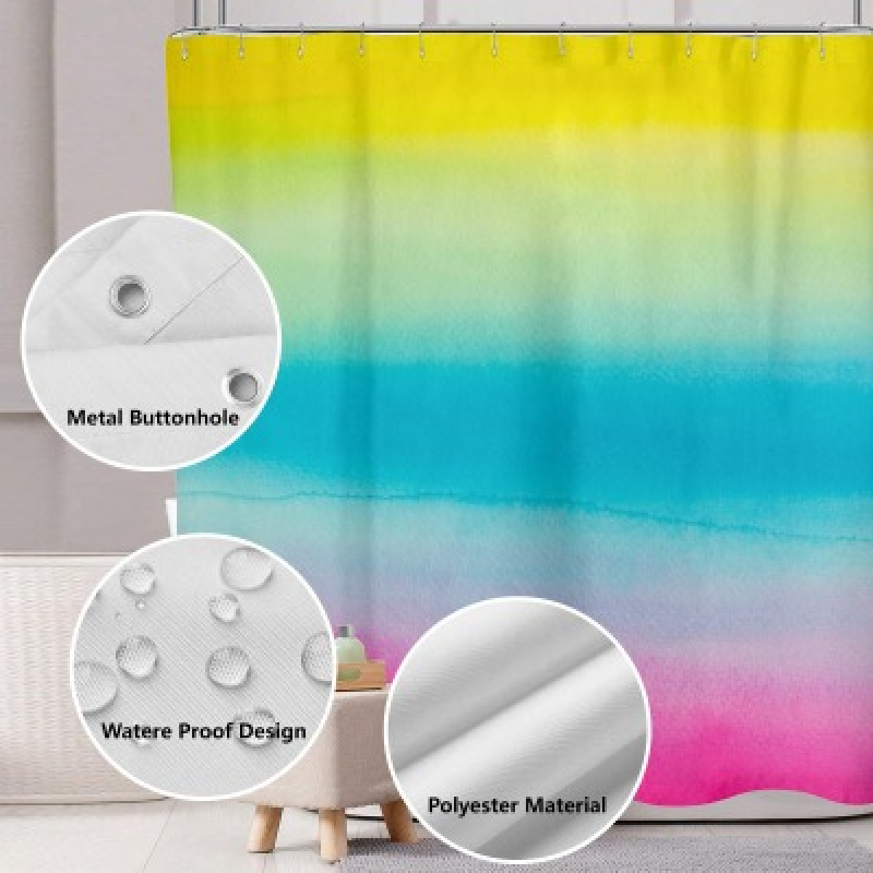 80s 90s Geometric Shower Curta - Shower Curtain Liner 评论和价格