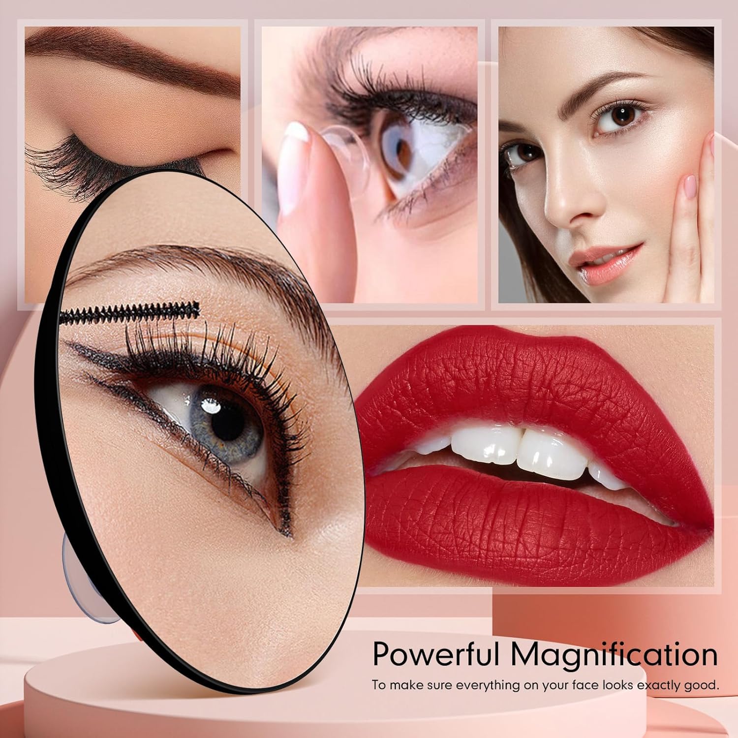 10X Magnifying Makeup Mirror w - Shaving Mirror Suction 评论和价格