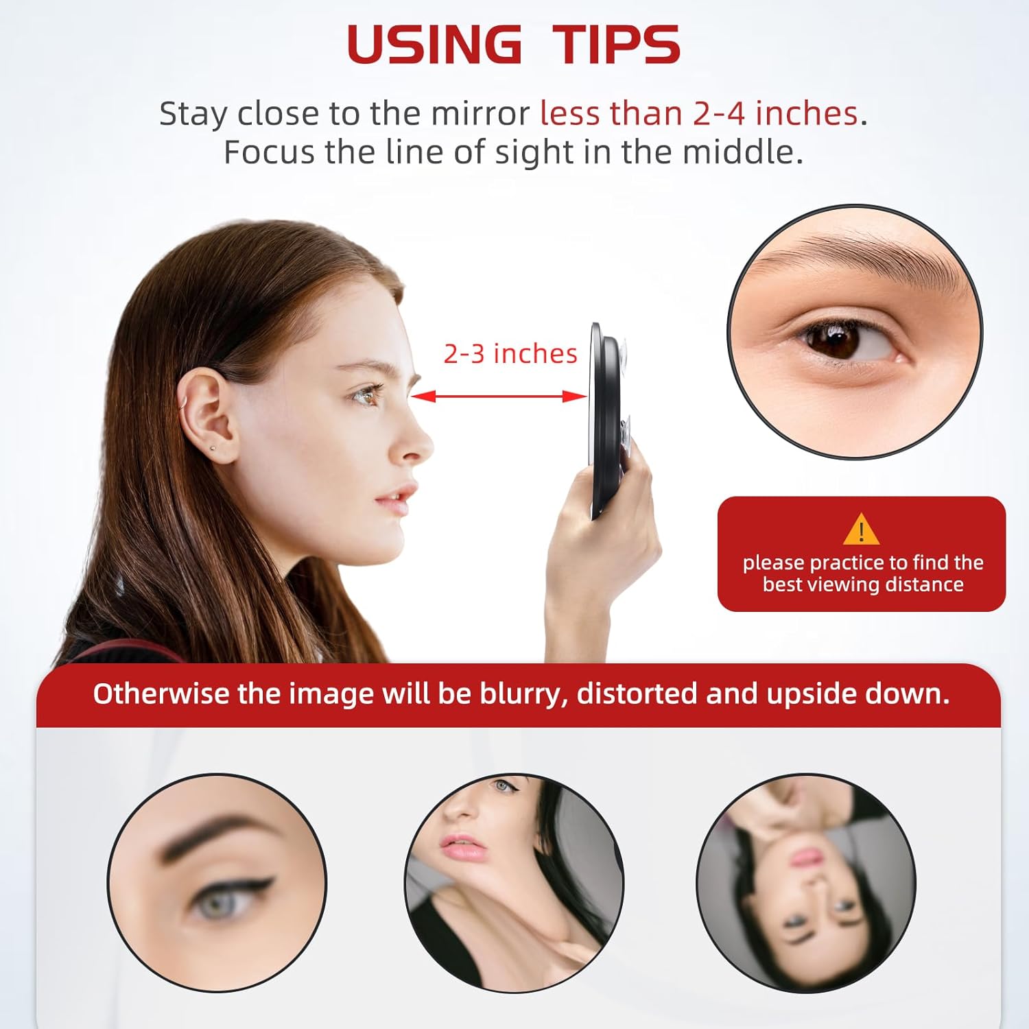 10X Magnifying Makeup Mirror w - Shaving Mirror Suction 评论和价格