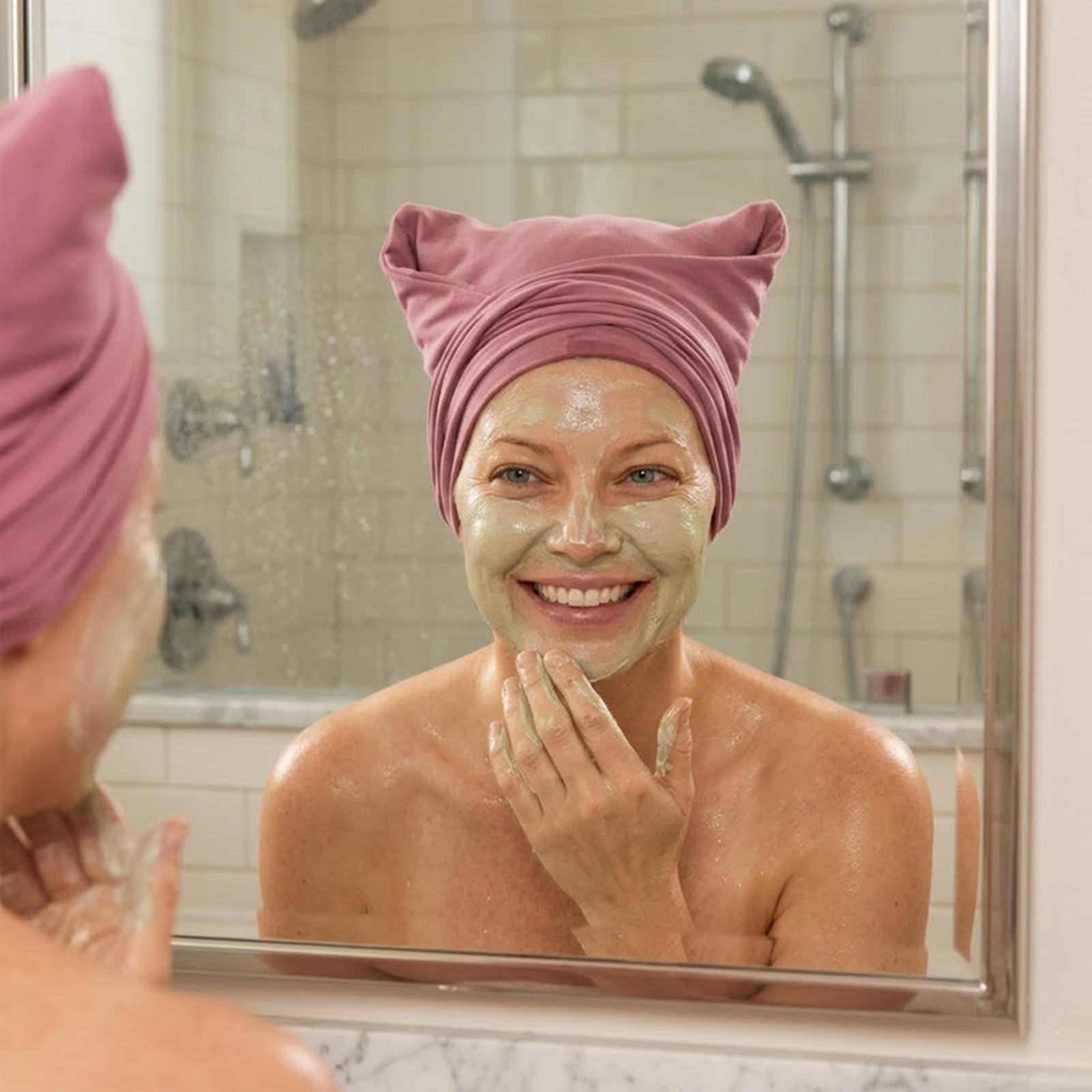 Soft Absorbent Hair Turban Tow - Home Bathroom Towels 评论和价格
