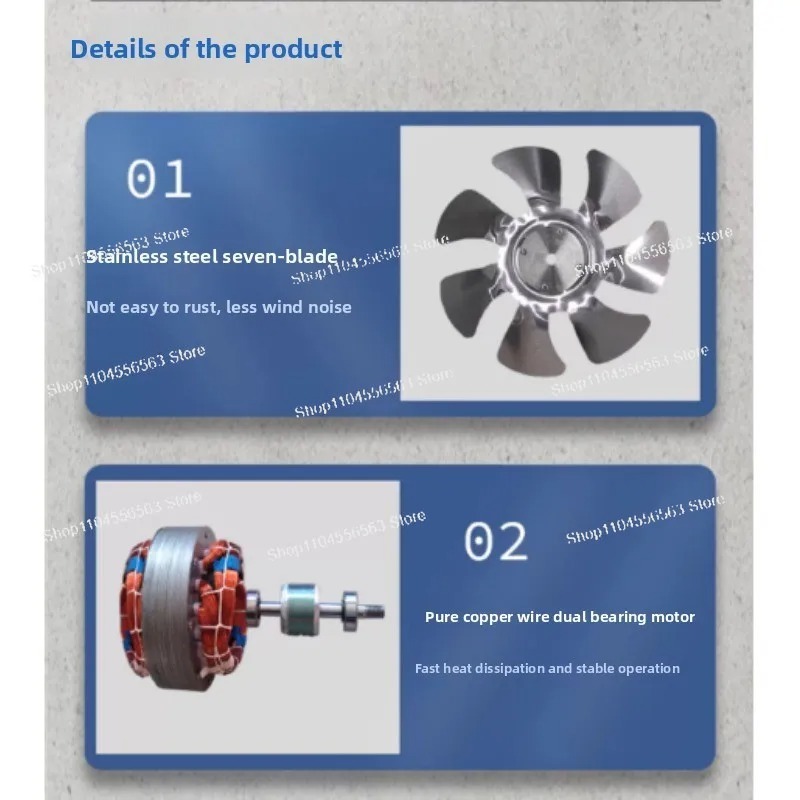 6 7 8 Inch Stainless Steel Kit - Home Bathroom Fan 评论和价格